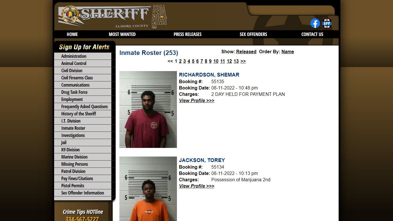 Inmate Roster - Elmore County AL Sheriff's Office